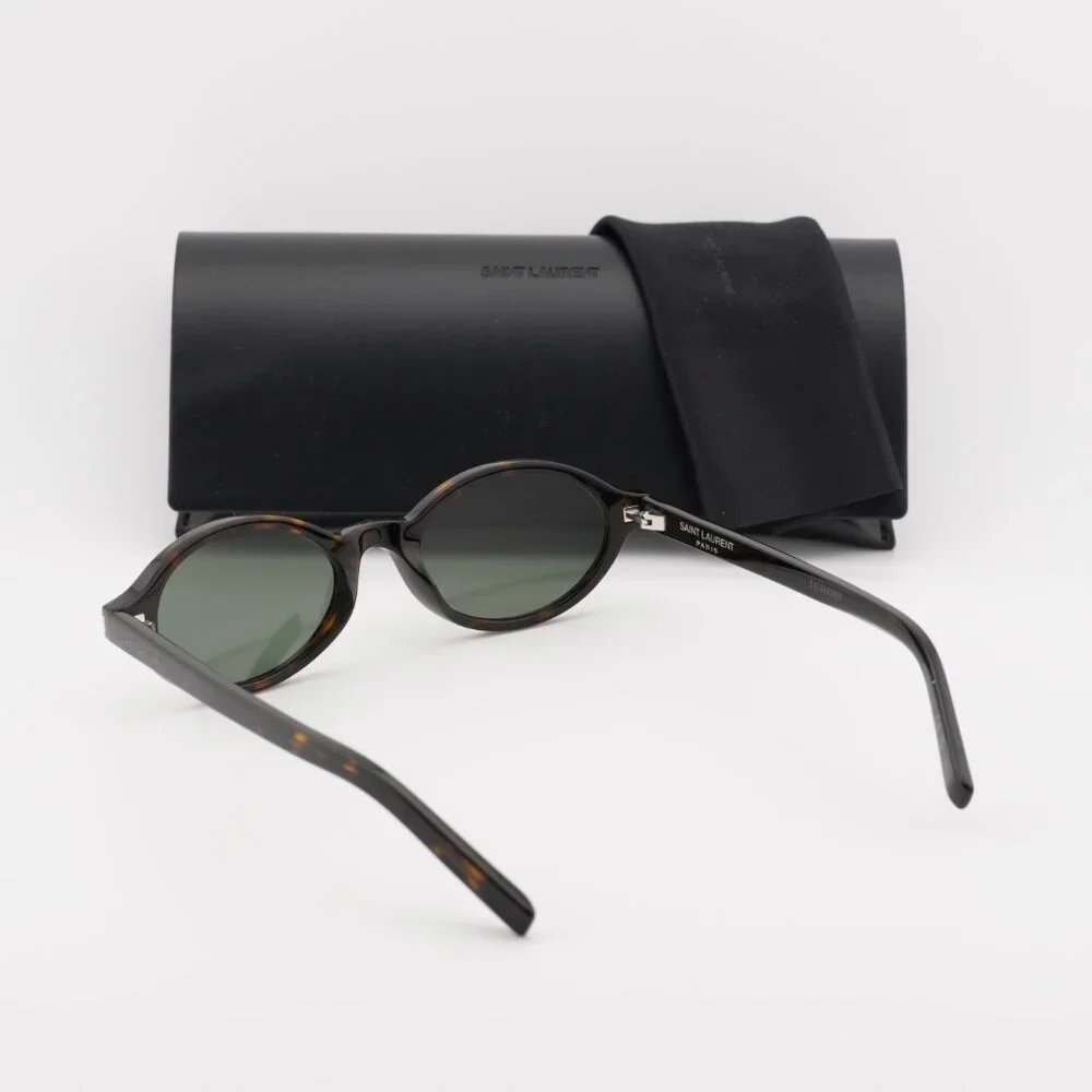 Saint Laurent SL751JEANNE 002 Oval Sunglasses - Havana\Grey - Picture 10 of 10